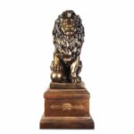 Bronze with Polished Accents Finish Lion with Left Ball HD-71158 By Homey Design Homey Design Special Orders Mobilia Cleopatra 7 Bronze with Polished Accents Finish Lion with Left Ball HD-71158 By Homey Design 7