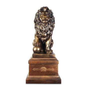 Bronze with Polished Accents Finish Lion with Left Ball HD-71158 By Homey Design