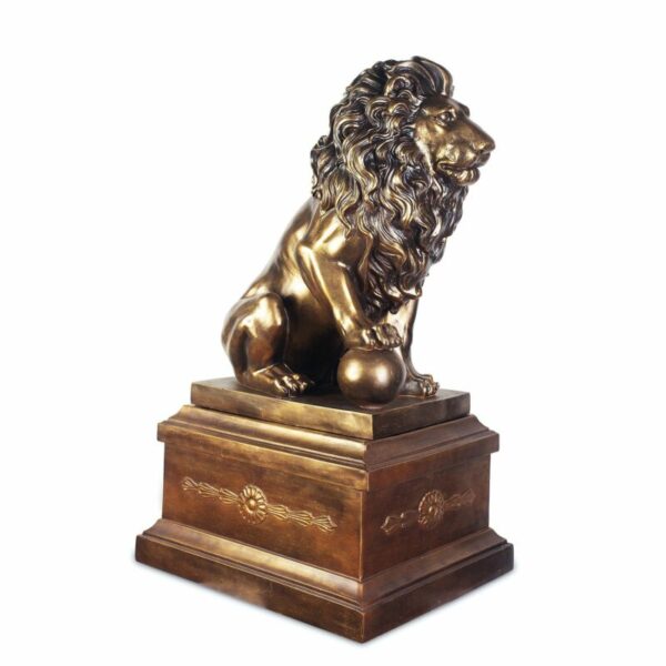 Bronze with Polished Accents Finish Lion with Left Ball HD-71158 By Homey Design 6