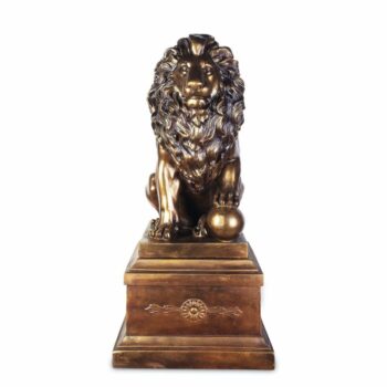 Bronze with Polished Accents Finish Lion with Right Ball HD-71159 By Homey Design