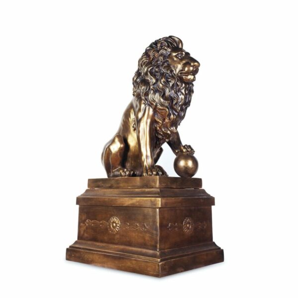 Bronze with Polished Accents Finish Lion with Right Ball HD-71159 By Homey Design 6