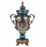 Deep Aegean Blue-Gold URN HD-4016S By Homey Design 7