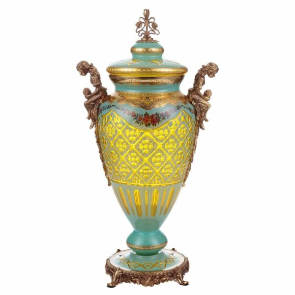 Bronze Floral Finish HD-6016L URN By Homey Design 5