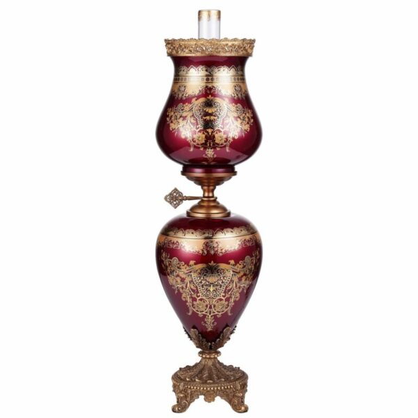 Bronze & Ruby Red Table Lamp HD-6030L By Homey Design 5