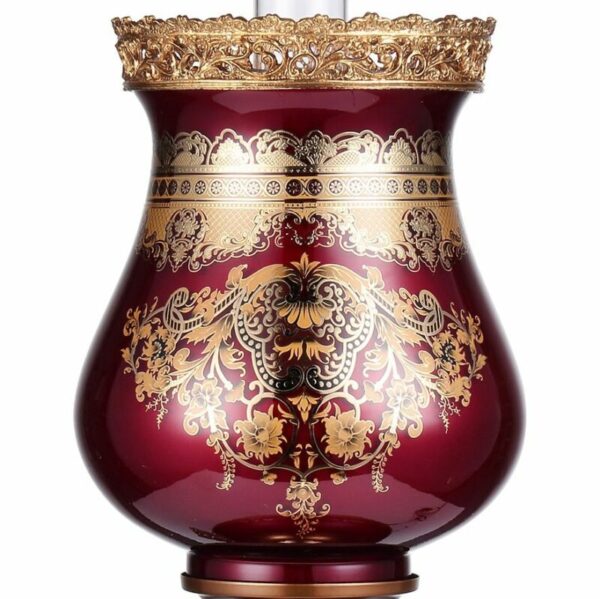 Bronze & Ruby Red Table Lamp HD-6030L By Homey Design 6