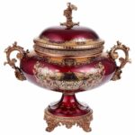 Bronze & Ruby Red URN HD-6009XL By Homey Design Homey Design HD-6009 Collection Mobilia Cleopatra 7 Bronze & Ruby Red URN HD-6009XL By Homey Design 7