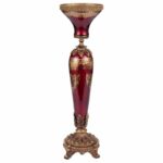 Bronze & Ruby Red Candleholder HD-6020 By Homey Design Homey Design Special Orders Mobilia Cleopatra 7 Bronze & Ruby Red Candleholder HD-6020 By Homey Design 7
