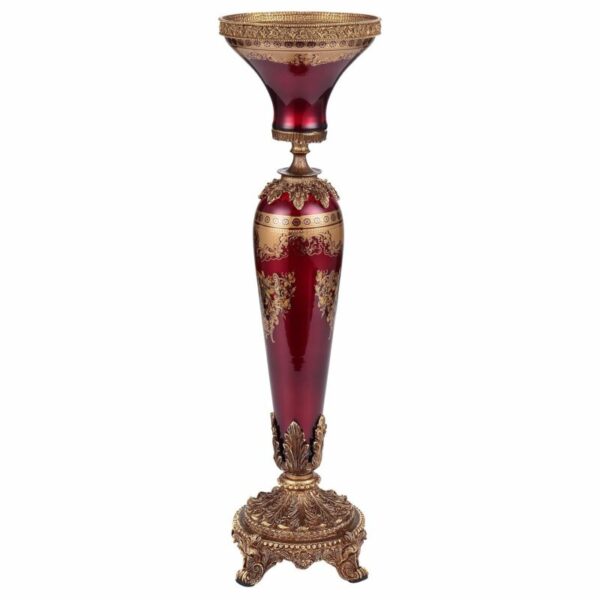 Bronze & Ruby Red Candleholder HD-6020 By Homey Design 5
