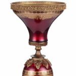 Bronze & Ruby Red Candleholder HD-6020 By Homey Design Homey Design Special Orders Mobilia Cleopatra 8 Bronze & Ruby Red Candleholder HD-6020 By Homey Design 8