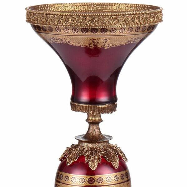 Bronze & Ruby Red Candleholder HD-6020 By Homey Design 6