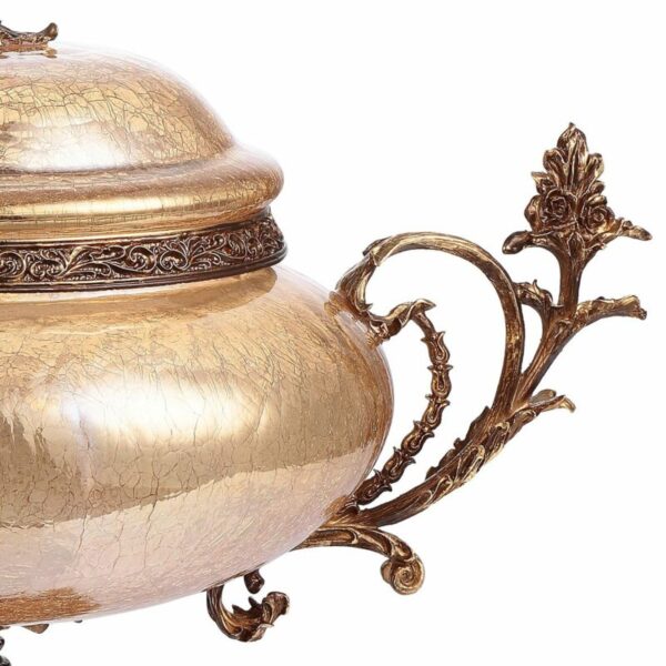 Bronze & Golden Pearl Crackle URN HD-6009 By Homey Design 6