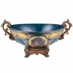 Bronze – Deep Aegean Blue-Gold Bowl HD-4005 By Homey Design 7