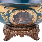 Bronze – Deep Aegean Blue-Gold Bowl HD-4005 By Homey Design 8