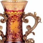 Bronze & Ruby Red Vase HD-7015 By Homey Design Homey Design Special Orders Mobilia Cleopatra 8 Bronze & Ruby Red Vase HD-7015 By Homey Design 8