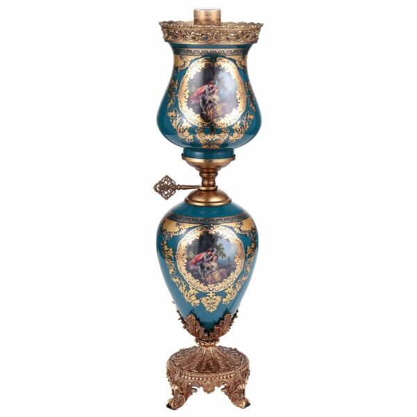 Bronze & Deep Aegean Blue-Gold Table Lamp HD-4029S By Homey Design 5