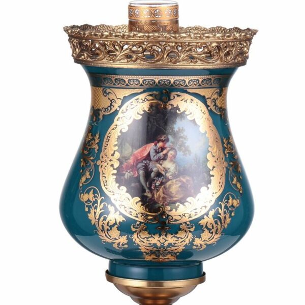 Bronze & Deep Aegean Blue-Gold Table Lamp HD-4029S By Homey Design 6