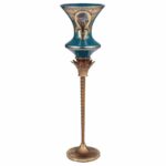 Bronze & Deep Aegean Blue-Gold Candleholder HD-4018 By Homey Design 7
