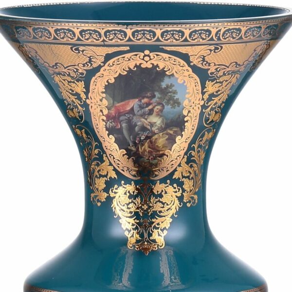Bronze & Deep Aegean Blue-Gold Candleholder HD-4018 By Homey Design 6