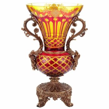 Bronze – Amber & Ruby Red-Gold Vase HD-3014 By Homey Design