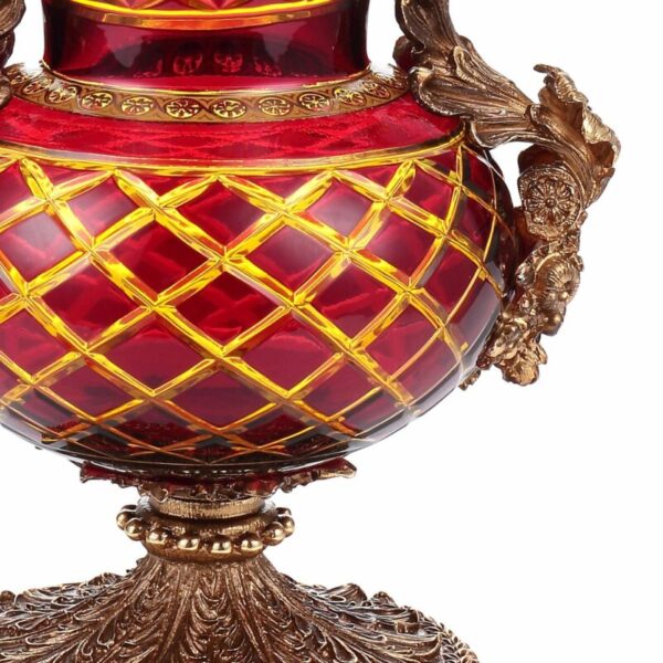 Bronze – Amber & Ruby Red-Gold Vase HD-3014 By Homey Design 6