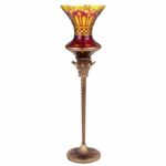 Bronze – Amber & Ruby Red-Gold Candleholder HD-3018 By Homey Design Homey Design Special Orders Mobilia Cleopatra 7 Bronze – Amber & Ruby Red-Gold Candleholder HD-3018 By Homey Design 7