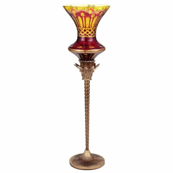 Bronze – Amber & Ruby Red-Gold Candleholder HD-3018 By  Homey Design 5