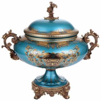Bronze & Sapphire Blue URN HD-6009H By Homey Design