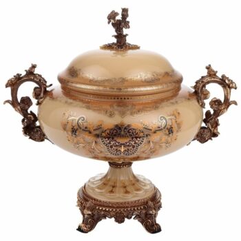 Bronze & Mocha Cream URN HD-6011H By Homey Design