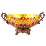 Amber & Ruby Red Bowl HD-3005 By Homey Design 9
