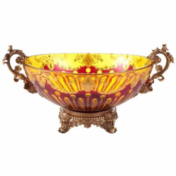 Amber & Ruby Red Bowl HD-3005 By Homey Design