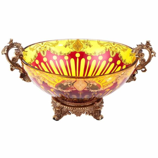 Amber & Ruby Red Bowl HD-3005 By Homey Design 8
