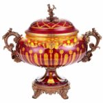 Amber & Ruby Red URN HD-3010 By Homey Design Homey Design HD-3010 Collection Mobilia Cleopatra 7 Amber & Ruby Red URN HD-3010 By Homey Design 7