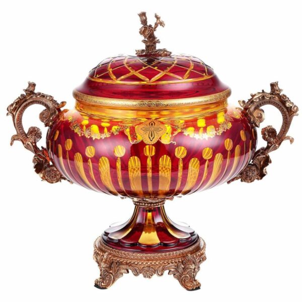 Amber & Ruby Red URN HD-3010 By Homey Design 5