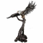Bronze & Nickel Silver Eagle Statue HD-1133 By Homey Design 7