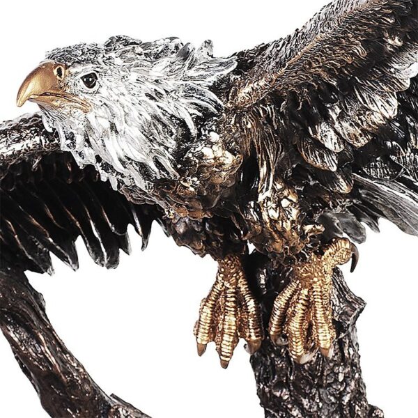 Bronze & Nickel Silver Eagle Statue HD-1133 By Homey Design 6