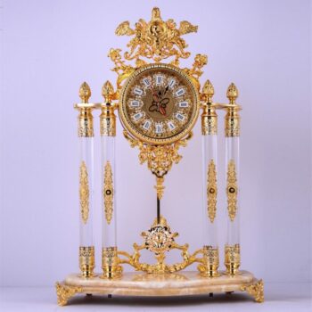 Vintage Brass Clock Finish HD-9916 By Homey Design
