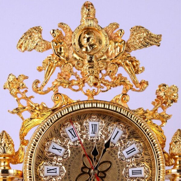 Vintage Brass Clock Finish HD-9916 By Homey Design 6