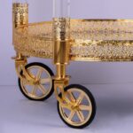 Golden Brass Bar Cart HD-352 By Homey Design 11