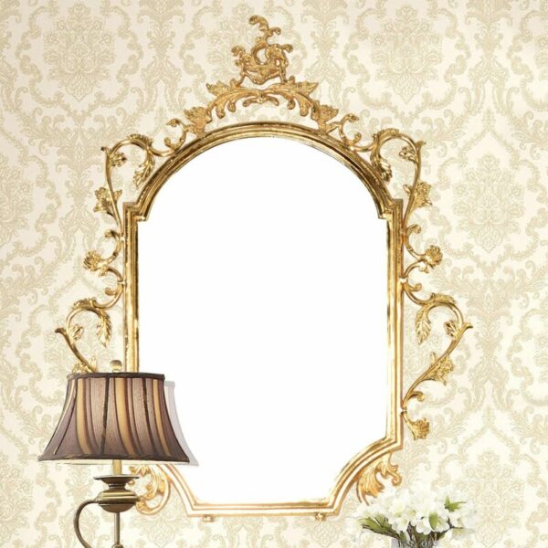 Golden Brass Console with Mirror HD-263 By Homey Design 7