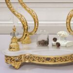 Golden Brass Console with Mirror HD-263 By Homey Design 11