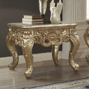 Champagne End Table HD-998G By Homey Design
