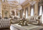 HD-25 Homey Design 3Pc Sofa Set in Perfect Brown Homey Design HD-25 Collection Mobilia Cleopatra 11 HD-25 Homey Design 3Pc Sofa Set in Perfect Brown 11
