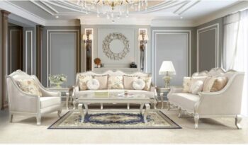 Metallic Silver 3 PC Sofa Set HD-2057 By Homey Design