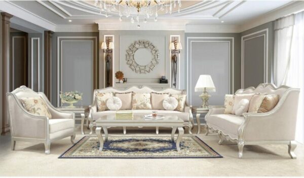 Metallic Silver 3 PC Sofa Set HD-2057 By Homey Design 6