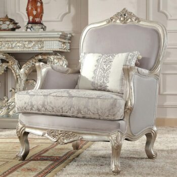 Metallic Silver Chair HD-2662 BY Homey Design