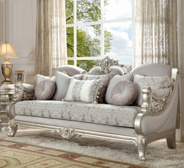 Metallic Silver Sofa HD-2662 BY Homey Design 5