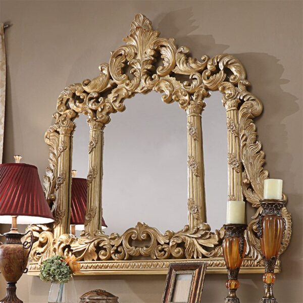 Metallic Gold HD-1801 4PCs Eastern King Bedroom Set By Homey Design 11