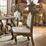 HD-1802 Homey Design Rectangle 7Pc Dining Set In Victorian Style Brown Finish Homey Design HD-1802 Collection Mobilia Cleopatra 13 HD-1802 Homey Design Rectangle 7Pc Dining Set In Victorian Style Brown Finish 13