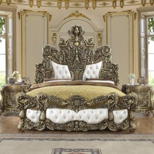Perfect Brown California King Bed Hd-1802 By Homey Design | Mobilia Cleopatra Perfect Brown California King Bed HD-1802 By Homey Design