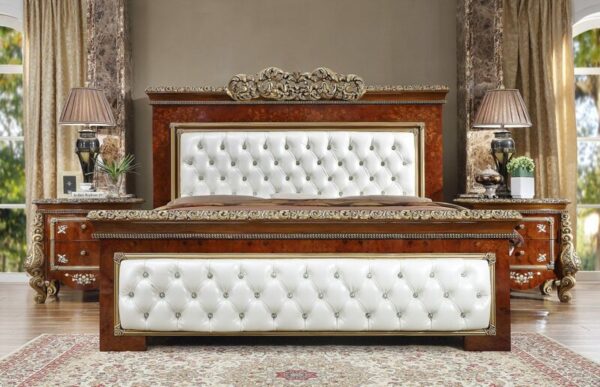 Dark Mocha & Metallic Gold 5PCs Eastern King Bedroom Set HD-1803 By Homey Design 9